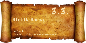 Bielik Barna névjegykártya
