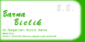 barna bielik business card